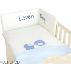 Amy 61161 Pościel 3 El 135 x 100 - Lovely Baby Love Girl - Spacer Z Wózkiem - Różowa