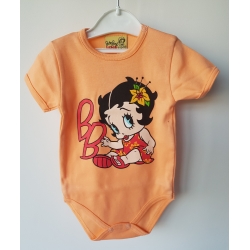 Baby Boop Hawaii Body Krótki Rękaw Pomarańczowe - Rozmiar 74