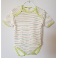 Classic 7118 Body Krótki Rękaw Paseczki Seledynowe - Rozmiar 74