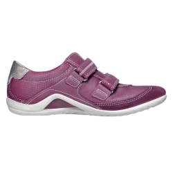 Ecco Vibration Kids 07749257010 Buty Skórzane Przejściowe 2 Rzepy Purple Rozmiar 27