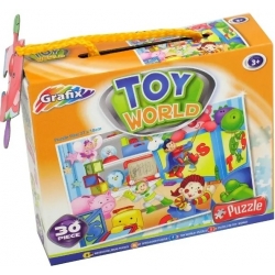 Grafix 12-0267 Puzzle Dla Najmłodszych Toy World - Świat Zabawek 30 Elementów  - 3 L+