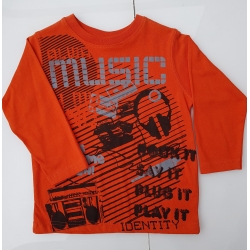 Losan MC.Baby Koszulka 125-1212 AC T-shirt  Z Długim Rękawem - Naranja - Rozmiar 2-6 lat
