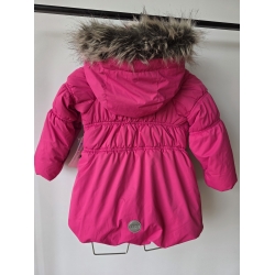 Reima - Lassie By Reima 721 344 Kurtka - Płaszczyk Zimowy Dla Dziewczynki Odpinany Kaptur Z Futerkiem Fuksja - Rozmiar 92 - 104