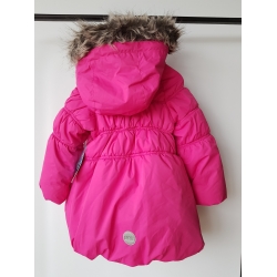Reima - Lassie By Reima 721 344 Kurtka - Płaszczyk Zimowy Dla Dziewczynki Odpinany Kaptur Z Futerkiem Fuksja - Rozmiar 92 - 104
