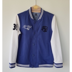 Mayoral 3434 Bluza Bejsbolowa Z Motywem Dla Chłopca Niebiesko-Biała Rozmiar 122-128
