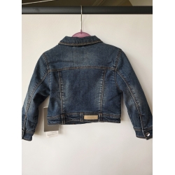 Mayoral 4410 Kurtka Jeans Ocieplana Różowym Misiem - Rozmiar 92