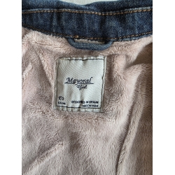 Mayoral 4410 Kurtka Jeans Ocieplana Różowym Misiem - Rozmiar 92