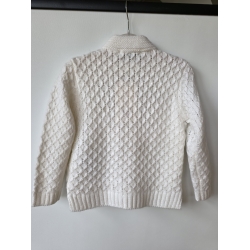 Mayoral 4363 Sweterek Rozpinany Z Futerkiem Biały - Rozmiar 92 - 134