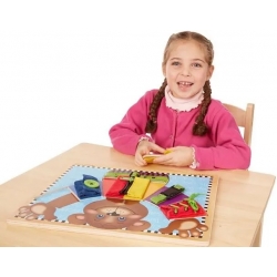 Melissa & Doug 13784 - Tablica Edukacyjna Miś - Tablica Umiejętności Dla Najmłodszych