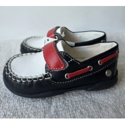 Primigi 81051 Mokasyny Chłopięce Granatowo Biało Czerwone - Rozmiar 20-27