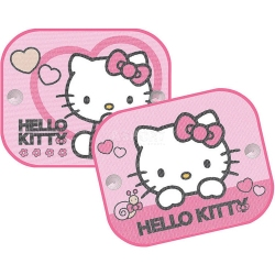 Zasłonki Przeciwsłoneczne Boczne Do Samochodu Hello Kitty 2 Szt.- HK-SAA-011 - 36x44 Cm