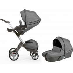 Stokke® Xplory® Black Melange Wózek Głęboko-Spacerowy 2w1 - Szary