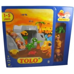 Tolo Góra Dinozaurów 87359 + 4 Figurki Dinozaurów + Figurka Toli