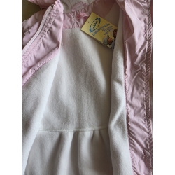 Dany WHR-2456 Kurtka Z Kapturem Na Polarze Różowa - Rozmiar 74-104