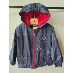 Dany WHR-2766 Kurtka Na Polarze Z Kapturem Granatowo-Czerwona - Rozmiar 68-104