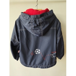 Dany WHR-2766 Kurtka Na Polarze Z Kapturem Granatowo-Czerwona - Rozmiar 68-104