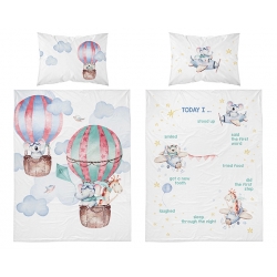 Detexpol, Pościel 2el Bambusowo-Bawełniana 100x135 Balon Czerwony Dwustronna