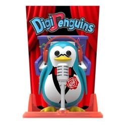 DigiFriends - DigiPenguins Pingwinek Triston Ze Sceną I Mikrofonem 88347