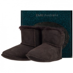 EMU Australia Baby Bootie Botki, Śniegowce B10310 Chocolate Brąz - Rozmiar 18 - 24 Miesiące