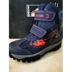 Geox Respira B1302S 011CE C0661 Buty Kozaki Świecący Smok Waterproof Granatowe - Rozmiar 21-23