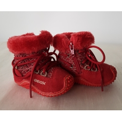Geox B6337Q 01122 C7000 Dziewczęce Buty Zimowe Czerwone - Rozmiar 17
