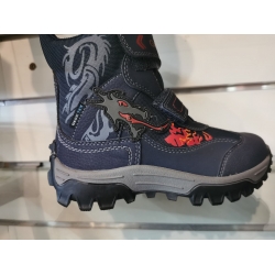 Geox Respira B1302S 011CE C0661 Waterproof Buty Kozaki Śniegowce Świecący Smok - Granatowe - Rozmiar 21 - 30