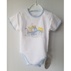 Gluck Fashion F 05-03 "Arka Noego" Body Krótki Rękaw Białe - Rozmiar 62 - 80