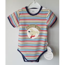Gluck Fashion C 06-03a "Rescue Dog" Body Krótki Rękaw Pasy Mix Kolor - Rozmiar  - 68 - 74