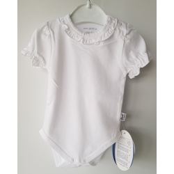 Gluck Fashion E 02-01 "Urodzinowy Torcik" Body Z Falbanką Krótki Rękaw Biały - Rozmiar 62 - 98