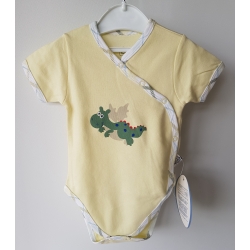 Gluck Fashion B 05-03 "Smok" Body Rozpinane Krótki Rękaw Groszek - Rozmiar 62