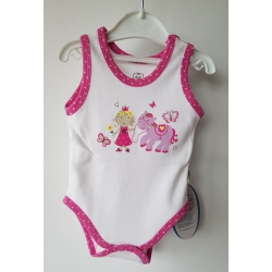 Gluck Fashion B 02-02 "Księżniczka" Body Ramiączka Białe - Rozmiar 56