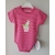 Gluck Fashion B 08-02 "Zając Ogrodnik" Body Krótki Rękaw Paski Fuksja - Rozmiar 62 - 110