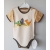 Gluck Fashion F 07-03 "Dinuś" Body Krótki Rękaw Beżowo Brązowe - Rozmiar 62 - 80