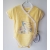 Gluck Fashion B 01-03 "Miś Malarz" Body Rozpinane Krótki Rękaw Żółte - Rozmiar 56 - 62