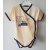 Gluck Fashion F 04-01 "Szkoła" Body Rozpinane Krótki Rękaw Beżowo Granatowe - Rozmiar 62