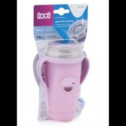 Lovi Kubek Niekapek 360 Retro Baby - 360 350 Ml Active - Jasnoróżowy - 14 M+