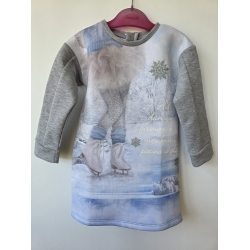 Mayoral 4955 Sukienka Z Długim Rękawem Z Miękkiej Pianki - Rozmiar 98