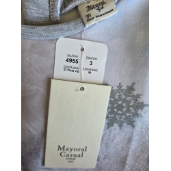 Mayoral 4955 Sukienka Z Długim Rękawem Z Miękkiej Pianki - Rozmiar 98