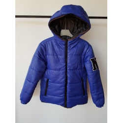 Mayoral 7484 Kurtka Zimowa Dwustronna Dla Chłopca Czarno Chabrowa - Rozmiar 128