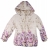 Myoral 4461 Kurtka Dziewczęca Z Pięknym Nadrukiem Kwiatowym - Biało Fioletowa - Rozmiar 92 - 104