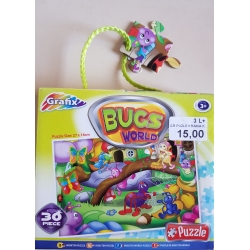 Grafix 12-0267 Puzzle Dla Najmłodszych Bugs World - Świat Królika 30 Elementów  - 3 L+