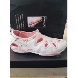 Geox Wygodne Sandały Dla Dziewczynki - Biało-Różowe Rozmiar 33