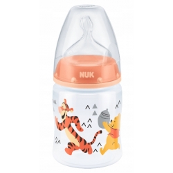 NUK First Choice+ Butelka Kubuś Puchatek Ze Smoczkiem Silikonowym 150 Ml 0-6 M "M" 743.736