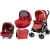 Peg Perego Pliko P3 Compact Classico & Modular Sunset Głęboko Spacerowy + Fotelik Viaggio SL - Czerwony