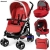 Peg Perego Pliko P3 Compact Classico & Modular Sunset Głęboko Spacerowy + Fotelik Viaggio SL - Czerwony