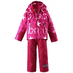 Reima Kiddo Sterope Col 3923 523076 Kombinezon Dwuczęściowy Czerwono-Różowy Z Odblaskami - 116 - 140