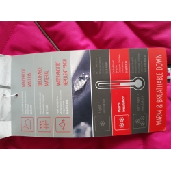 Reima 511181  Ovela Kurtka Puchowa Zimowa Pikowana Kolor 4830 Fuksja - Rozmiar 86