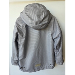 Reima 521125 Kurtka Przejściowa z Kapturem Przeciwdeszczowa Szare Paseczki - Rozmiar 122-128