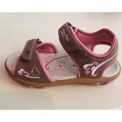 Superfit Sandały Dla Dziewczynki 6-00128-44 W Kolorze Kaki-Róż Rozmiar 29-32