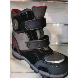 Super Fit 5-00161-06 Buty Zimowe Gore-Tex Dla Chłopca Czarne Z Czerwonymi Elementami Zapinane Na 2 Rzepy.- Rozmiar 23 - 30